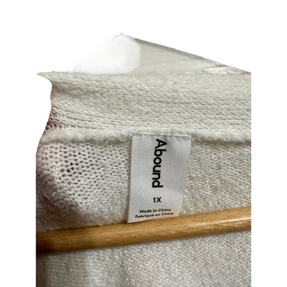 Abound women's ivory button down cardigan size 1X NEW - Picture 3 of 6